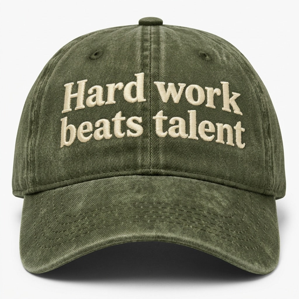 Hard work beats talent Embroidered Cap