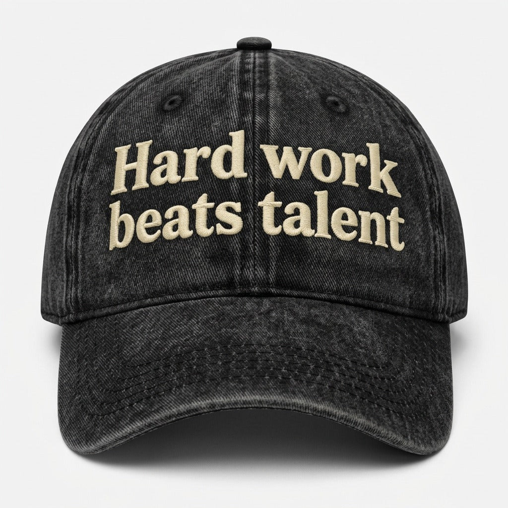 Hard work beats talent Embroidered Cap
