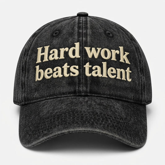 Hard work beats talent Embroidered Cap