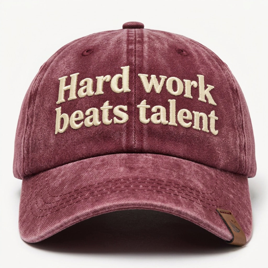 Hard work beats talent Embroidered Cap
