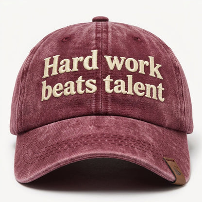 Hard work beats talent Embroidered Cap