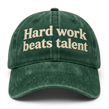 Hard work beats talent Embroidered Cap