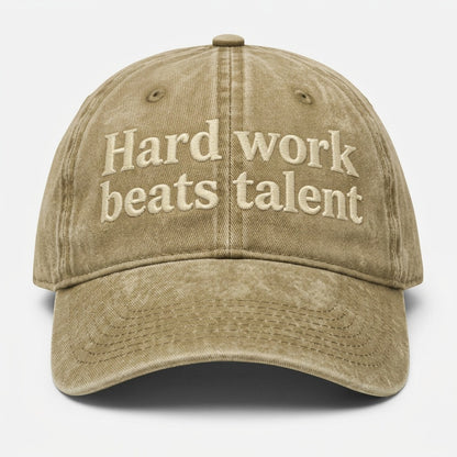 Hard work beats talent Embroidered Cap