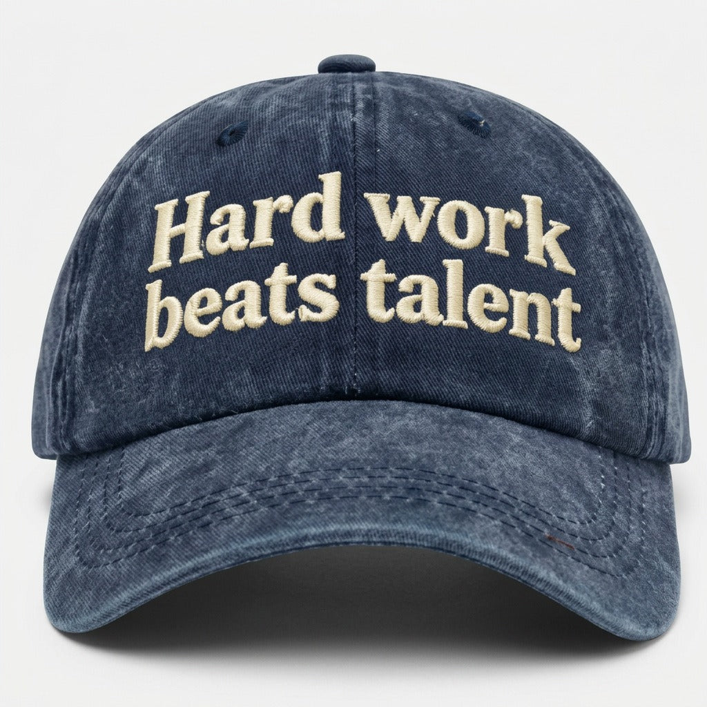 Hard work beats talent Embroidered Cap