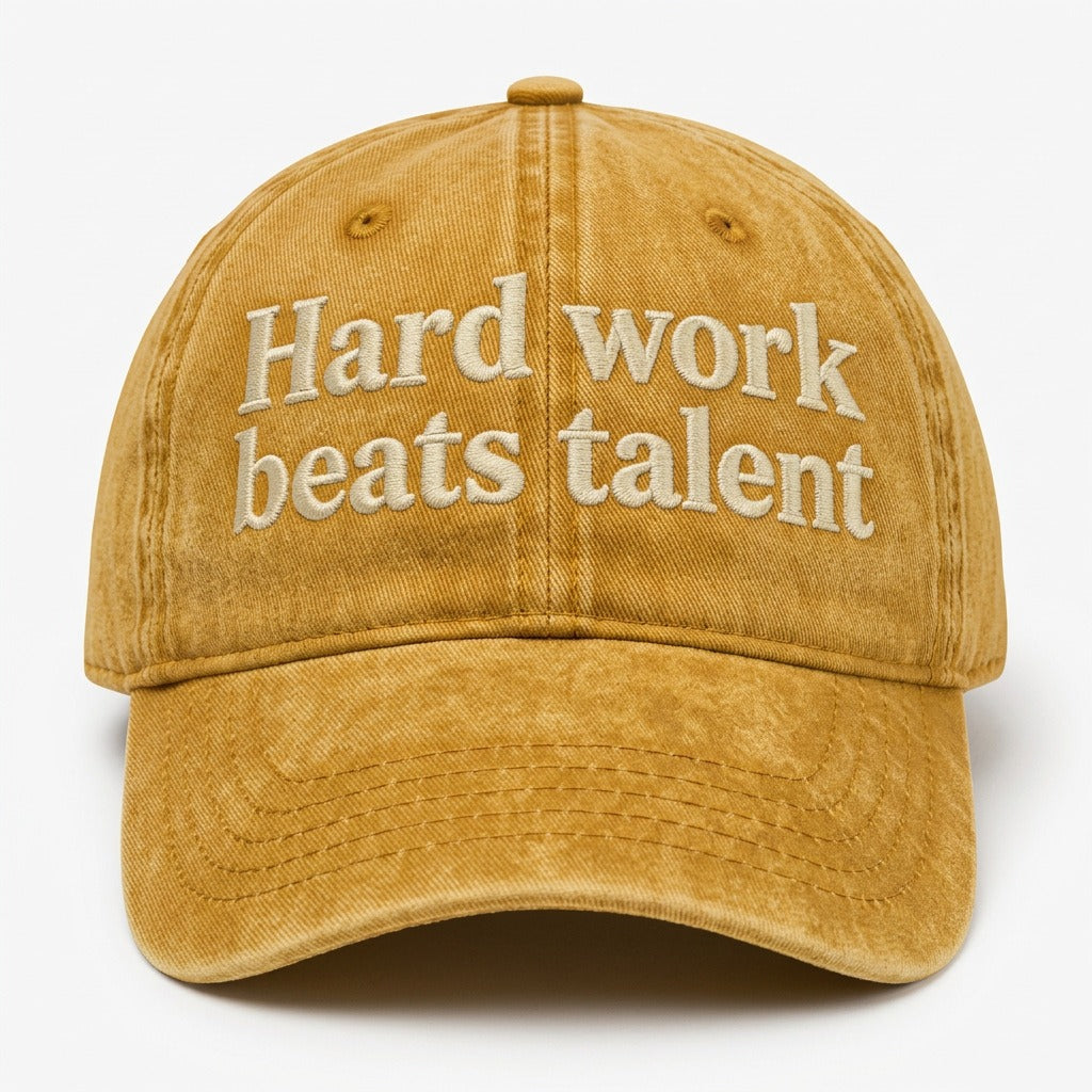 Hard work beats talent Embroidered Cap