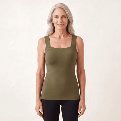 Sculpt tank built-in bra shapewear Olive