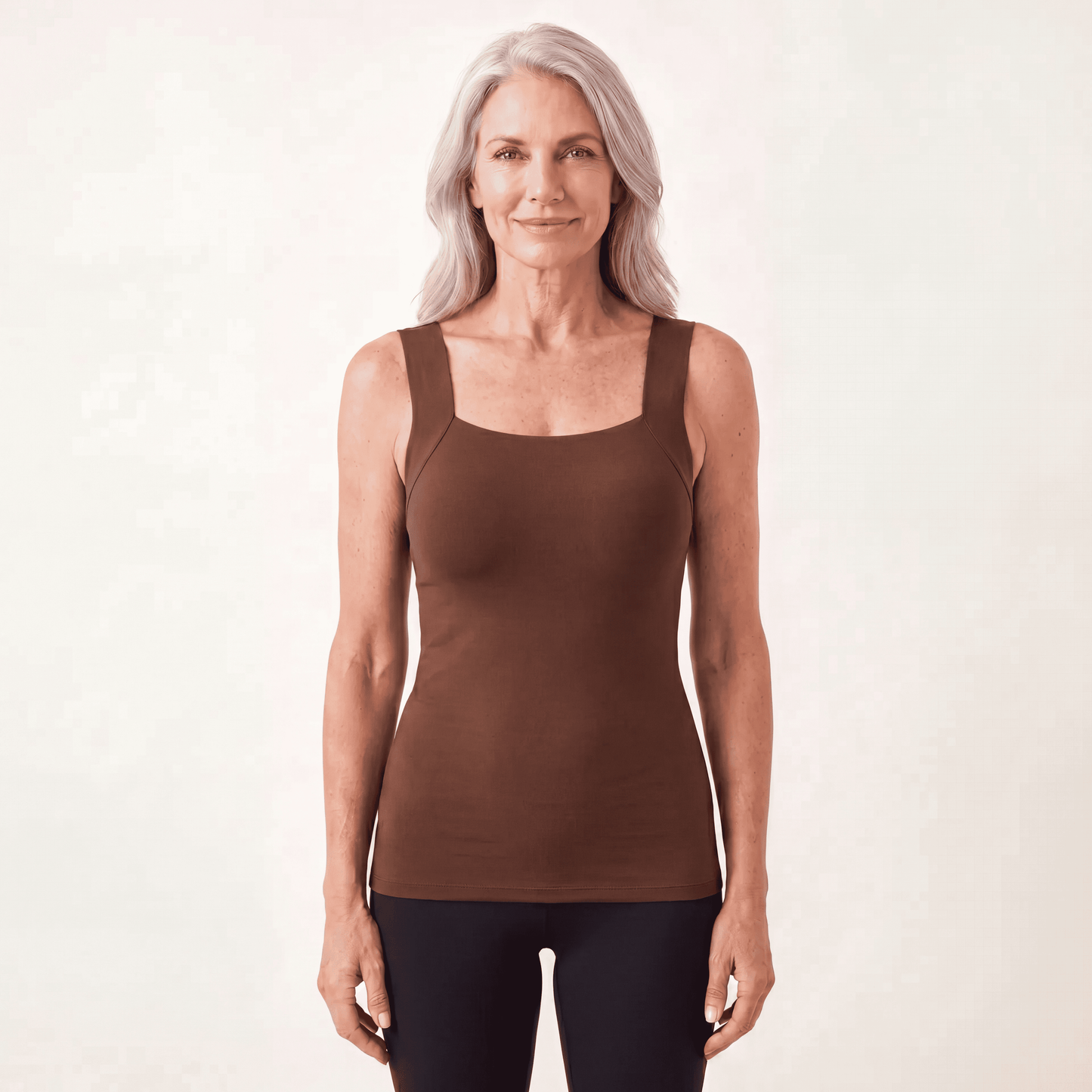 Sculpt tank built-in bra shapewear Coffee