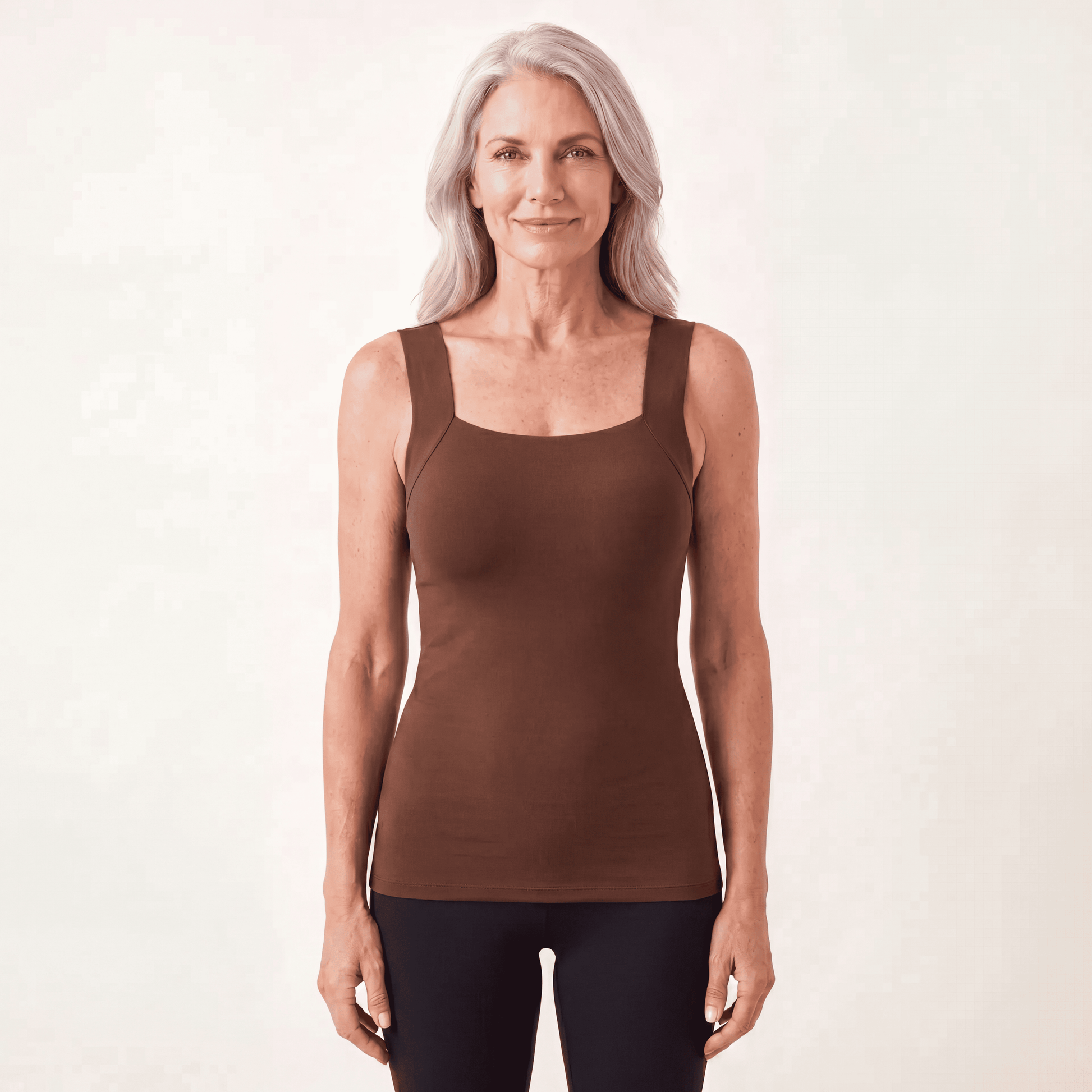 Sculpt tank built-in bra shapewear Coffee