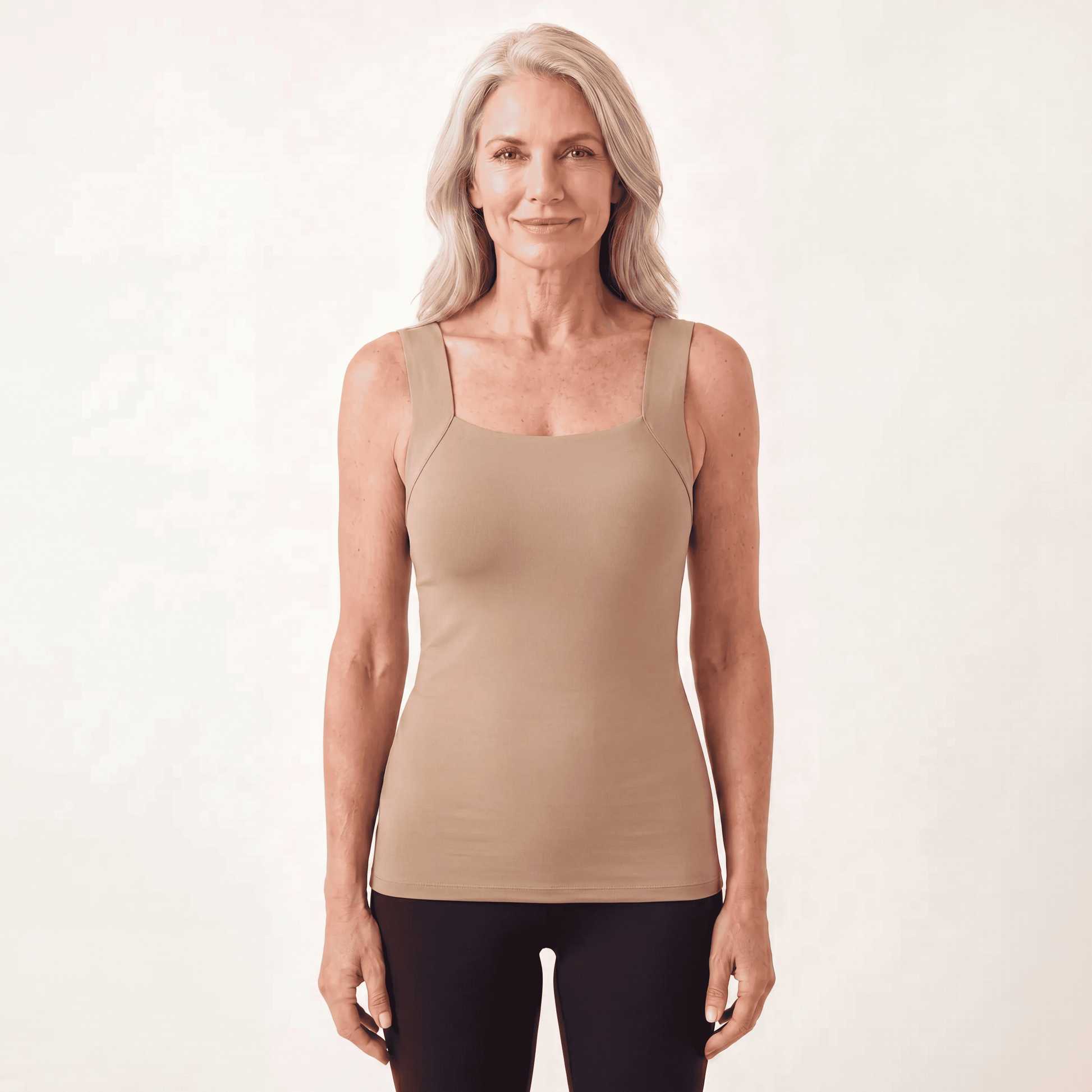 Sculpt tank built-in bra shapewear Nude