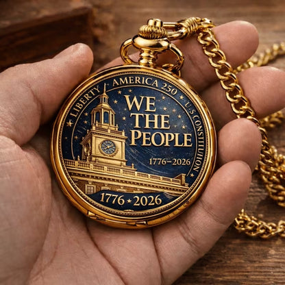 America 250th Anniversary Commemorative Pocket Watch — 1776-2026