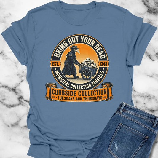 Plague doctor dark humor t-shirt Indigo Blue