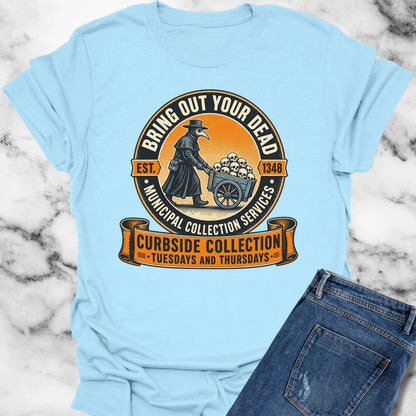 Plague doctor dark humor t-shirt Light Blue