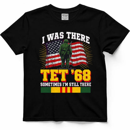 Vietnam Tet '68 veteran T-shirt in Agent Orange Black