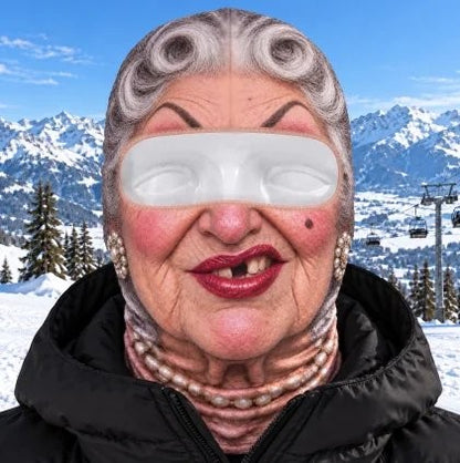 Pearl Necklace funny face ski mask