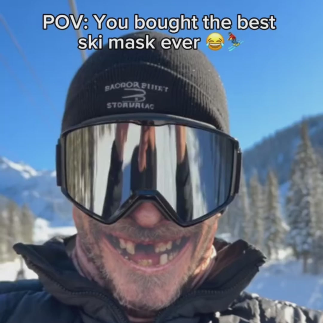 Funny Grandpa Face Ski Mask with Fleece Lining