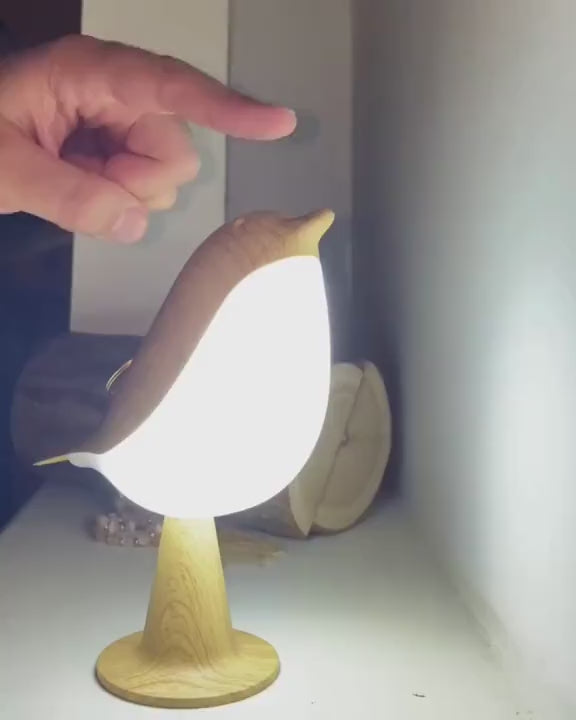 Touch-Control Bird Night Light – USB-C Rechargeable