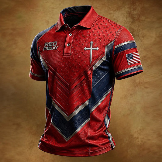 Navy Crest R.E.D. Friday Polo Shirt - Remember Everyone Deployed