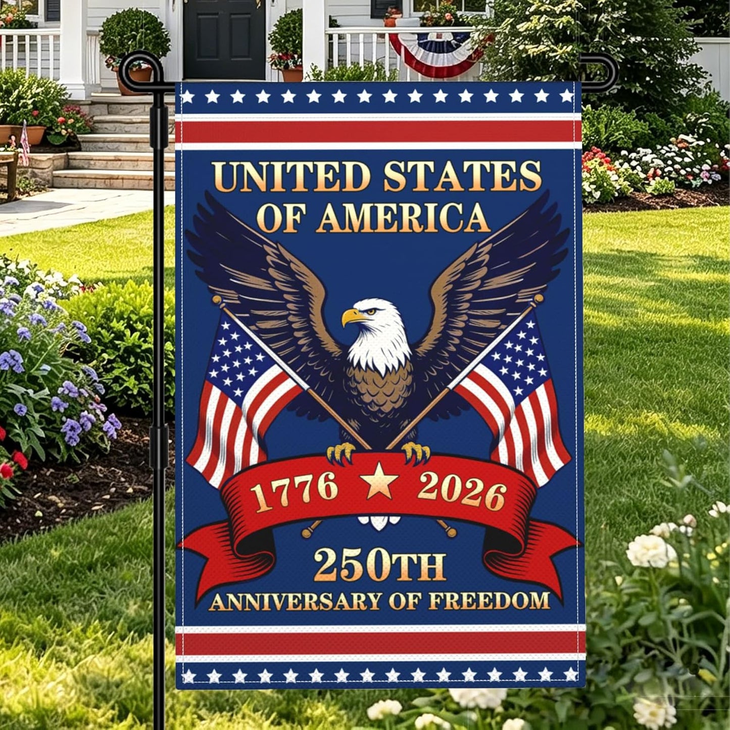 USA 250th Anniversary Garden Flag