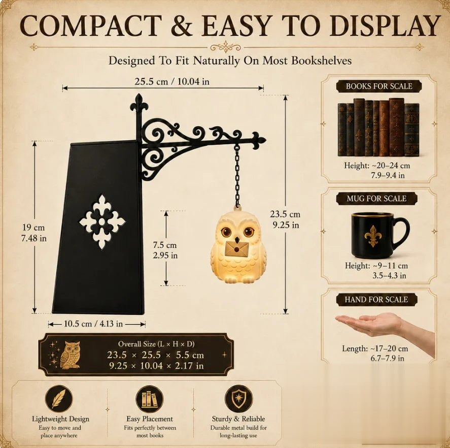 Bookshelf figurine dimensions and size guide