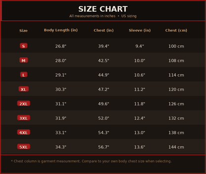 C.O.F.F.E.E Christian Graphic Unisex T-Shirt size chart