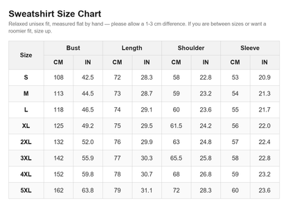 Suicide Prevention Awareness Flag Quarter-Zip Swea size chart