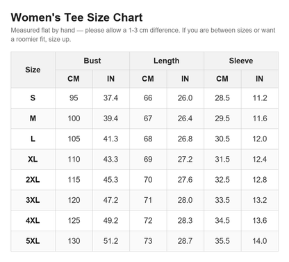 Women's Tomorrow Needs You Semicolon Awareness Art size chart