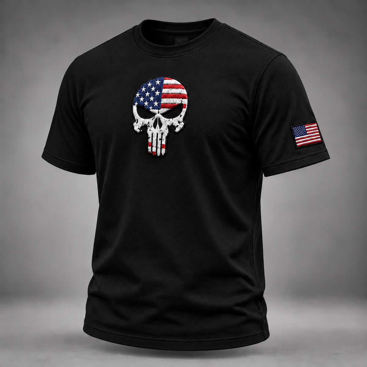 Men’s American Flag Skull T-Shirt