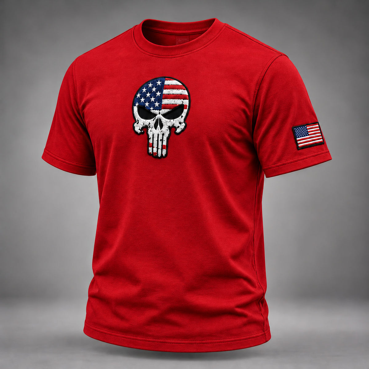 Men’s American Flag Skull T-Shirt