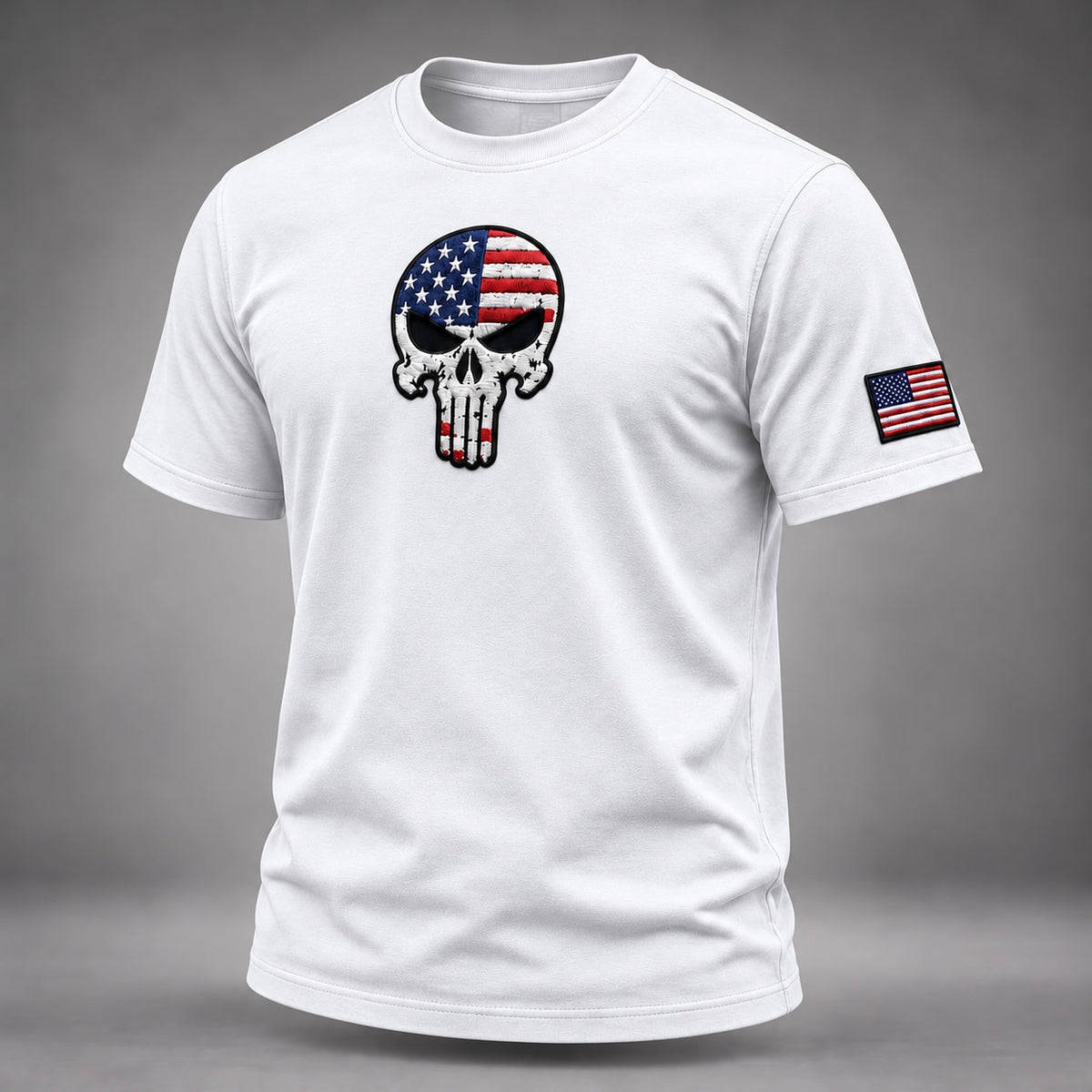 Men’s American Flag Skull T-Shirt