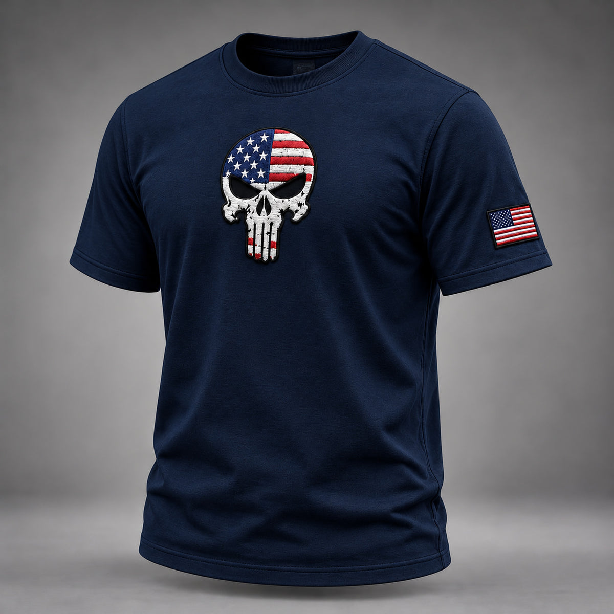Men’s American Flag Skull T-Shirt