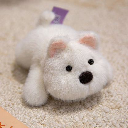 Westie white terrier plush fridge magnet doll