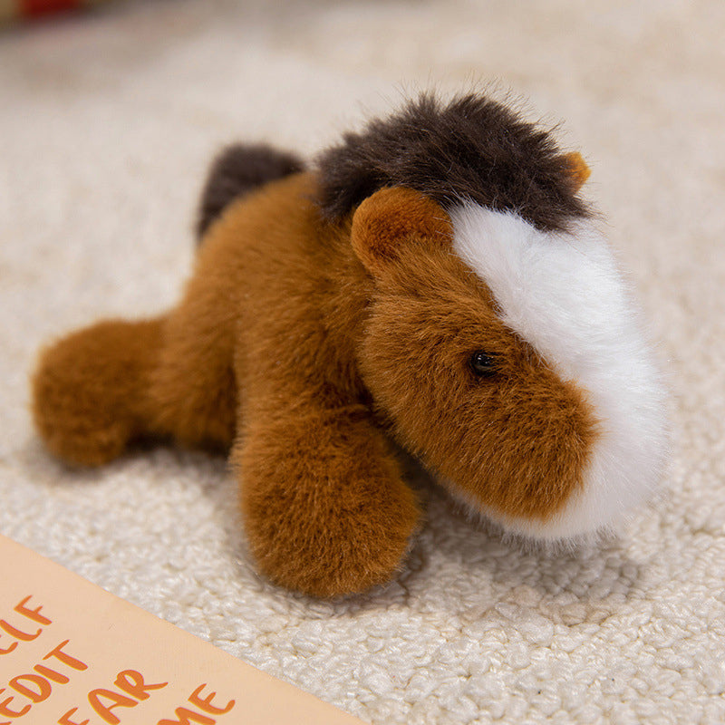 Brown pony plush fridge magnet doll