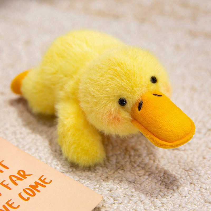 Yellow duck plush fridge magnet doll