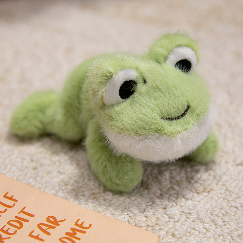 Green frog plush fridge magnet doll cute