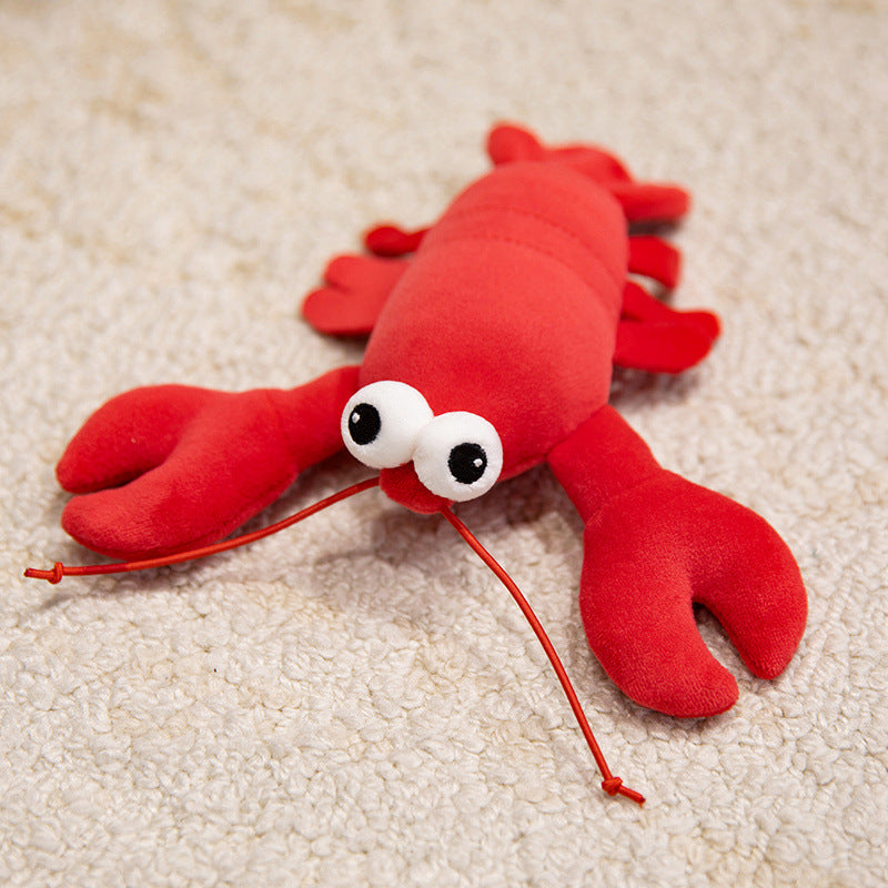 Red lobster plush fridge magnet doll fun