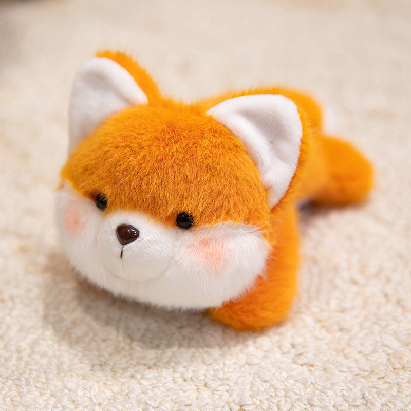 Orange fox plush fridge magnet doll