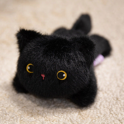 Black cat plush fridge magnet doll