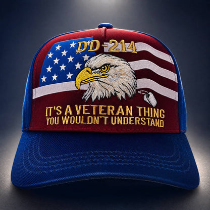 DD-214 United States Veteran Cap – Embroidered Edition