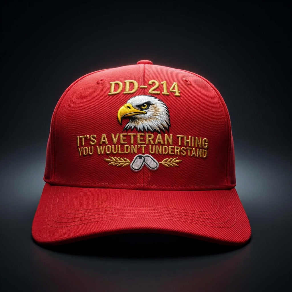 DD-214 United States Veteran Cap – Embroidered Edition