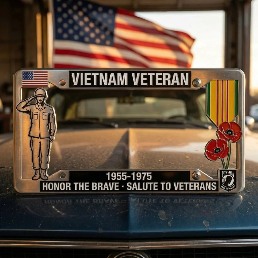 America 250th Anniversary License Plate Frame — Drive with Pride