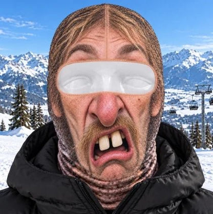 Wild Hair funny face ski mask