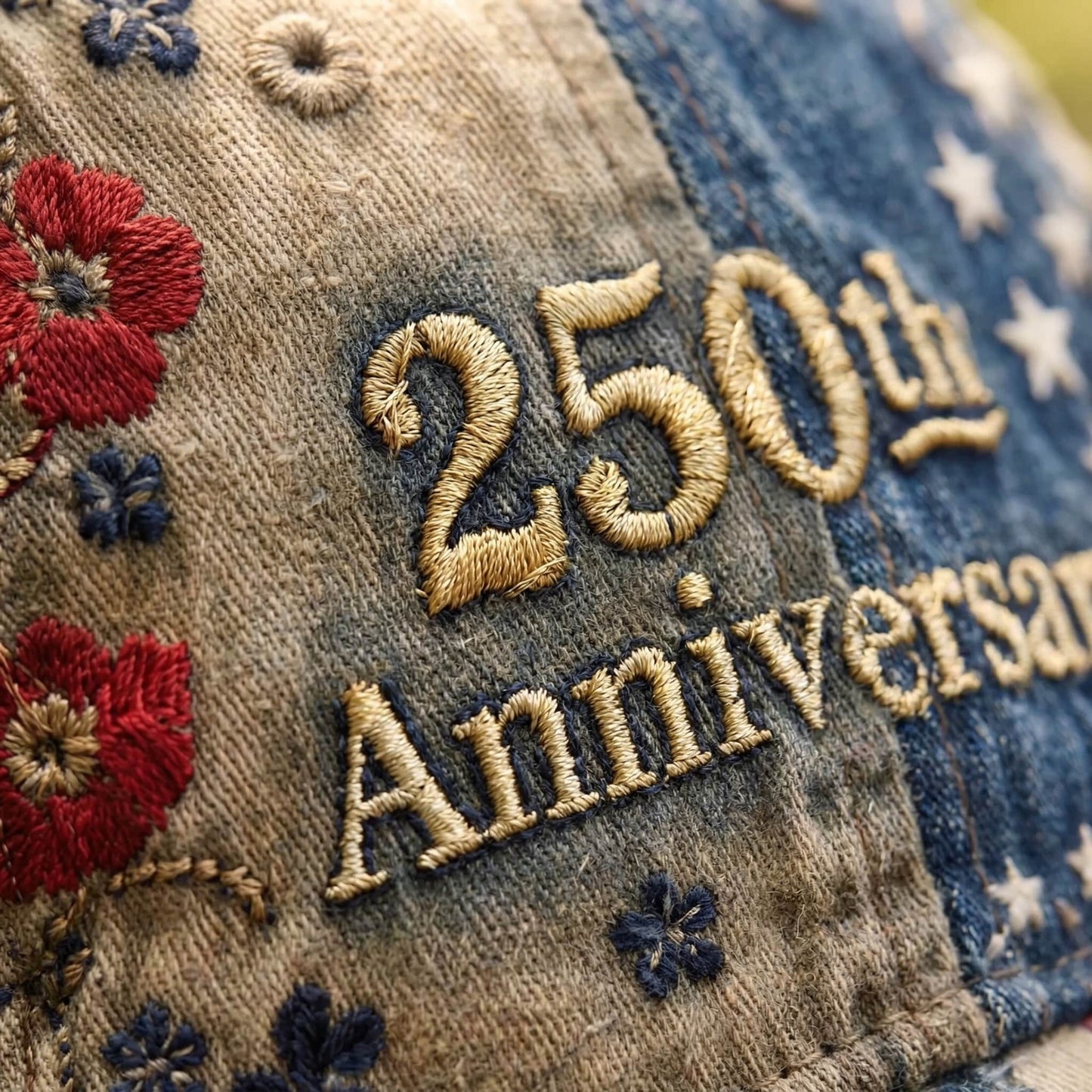Women's USA 250th Anniversary Patriotic Hat - Premium Embroidered Edition